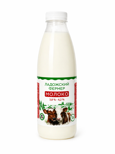 Молоко коровье цельное 3,8-4,2% Ладожский фермер - фото 23941