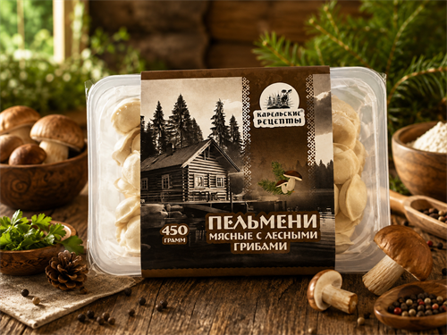 Пельмени Карельские рецепты, Карельские мясные с грибами 450г - фото 24138