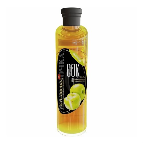 Сок яблочный  с мякотью ТМ Кубаночка ст/б 0,75 л - фото 24156