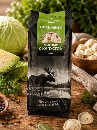 Пельмени Карельский рецепты Мясные с молодой капустой 900г - фото 24172