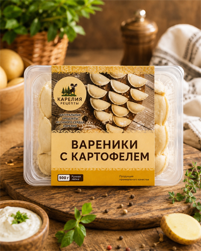 Вареники  картофельные 0,5кг Карельские Рецепты - фото 24193