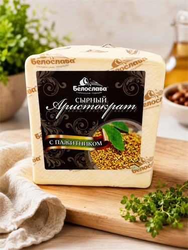 Сыр Аристократ с Пажитником 50%ж,без змж - фото 24223