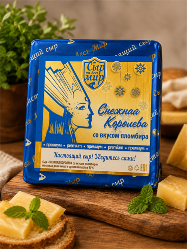 Сыр ж 45 % Снежная Королева - фото 24226