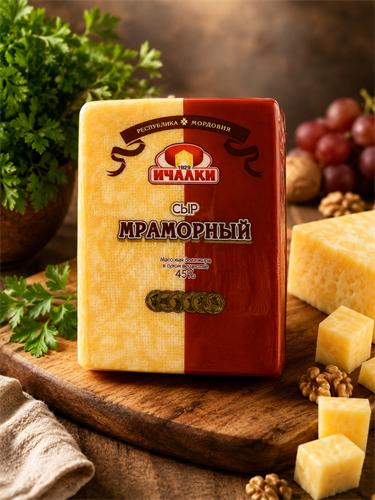 Сыр Мраморный ж 45% Ичалки - фото 24227