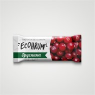 Пастила Eco hrum без сахара, брусника 20 грамм