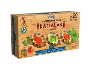 Калитки с пшеном Karjalan  550г в упаковке (10шт )