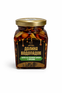 Сироп из сосновой шишки с орехами Долина водопадов - арахис, грецкий, косточка абрикоса)300 г