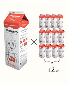 Молоко 3.5% Олония 1000г . упак  12шт питьевое паст.