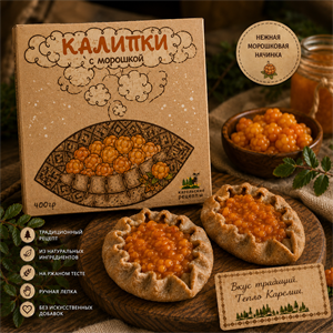 Калитки  с морошкой 400г  Карельские рецепты
