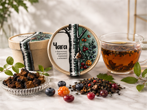 Чага -морошка, черника, брусника клюква 50гр