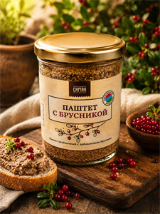 Паштет печеночный с брусникой 430г ИП Симак