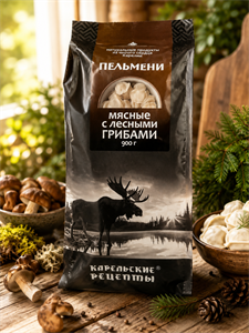 Пельмени Карельские рецепты Мясные с лесными грибами 900г