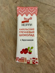 Карельский гречневый шоколад с брусникой 30гр